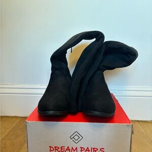 Dream Pairs Women's Over the Knee Black Boots